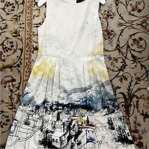 St John Scenic Print  Dress